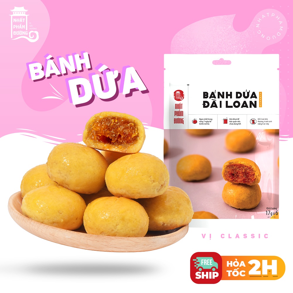 Bánh dứa Đài Loan vị truyền thống Nhất Phẩm Đường nhân dứa tươi