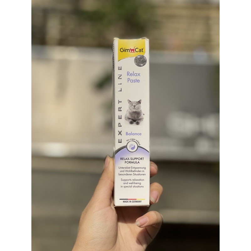 GIMCAT RELAX Gel dinh dưỡng giảm stress mệt mỏi cho mèo