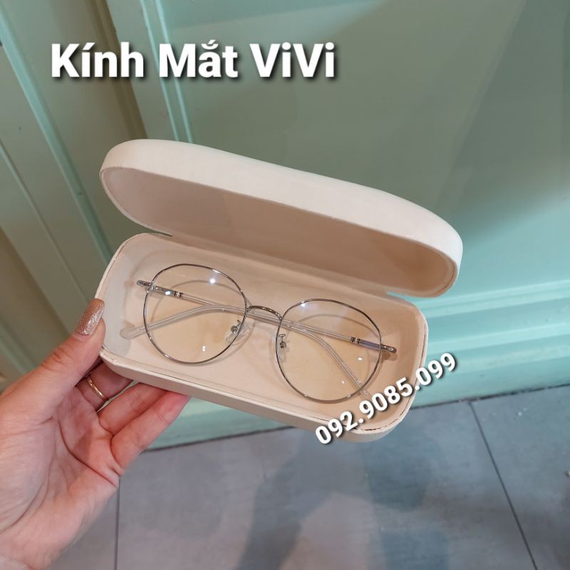 Gọng kính cận nam nữ dáng tròn nobita V29121 chất liệu kim loại, Nhận cắt cận viễn loạn Kính mắt ViVi