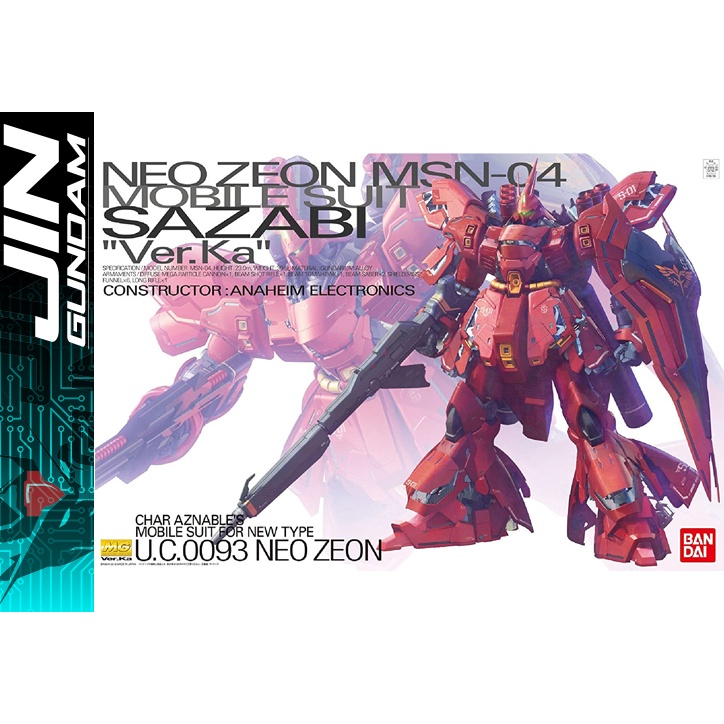 Mô Hình lắp ráp Gundam MG 1/100 MSN-04 Sazabi Ver.Ka