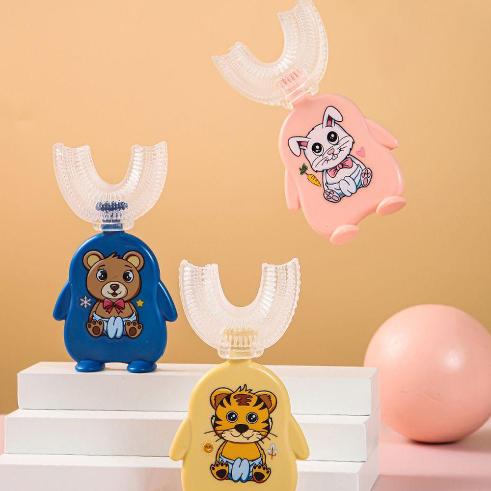 Bàn Chải Đánh Răng AUGUSTINA Mềm Mại Xoay 360 Độ Hình Chữ U Dành Cho Bé