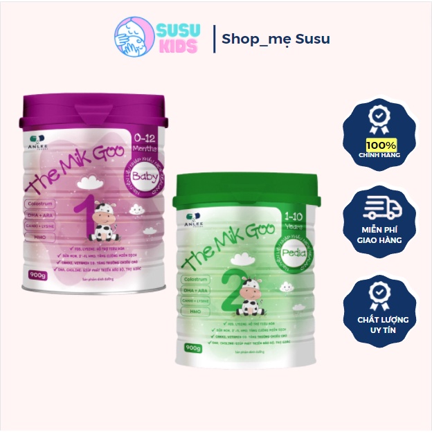 Sữa công thức tăng cân , tăng cao The Mik Goo số 1 và 2 , lon 900gr