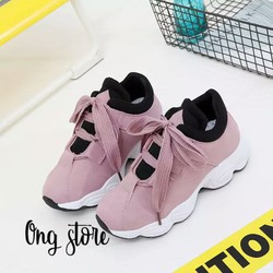 FREESHIP Giày thể thao nữ giày sneaker nữ Hàn Quốc dây to