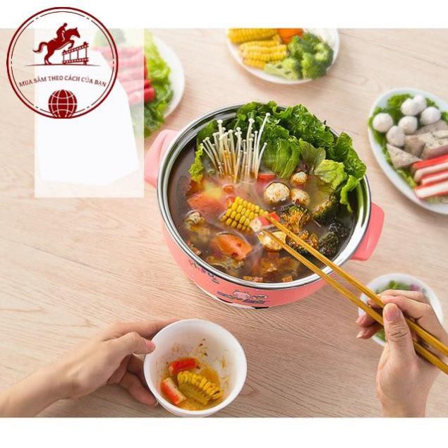 🔐Bảo Hành 1 Năm🔐 Nồi Lẩu Điện Mini Đa Năng Nika 24cm 1000W Inox 304, Tiện Dụng Cho 2-3 Người Dùng, Siêu Tiện Dụng