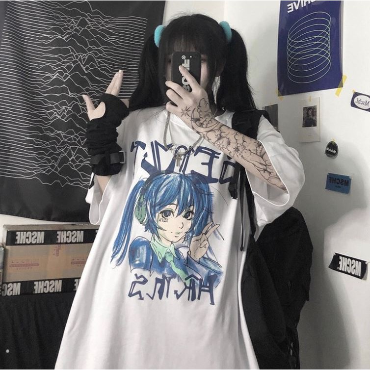 ÁO THUN, ÁO PHÔNG TAY LỠ UNISEX FORM RỘNG OVERSIZE ANIME M183