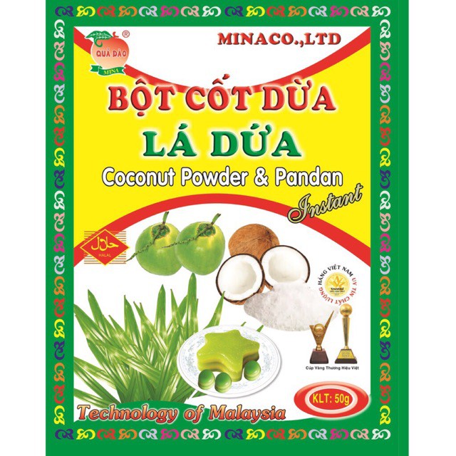 Bột cốt dừa lá dứa 50g (M0103)