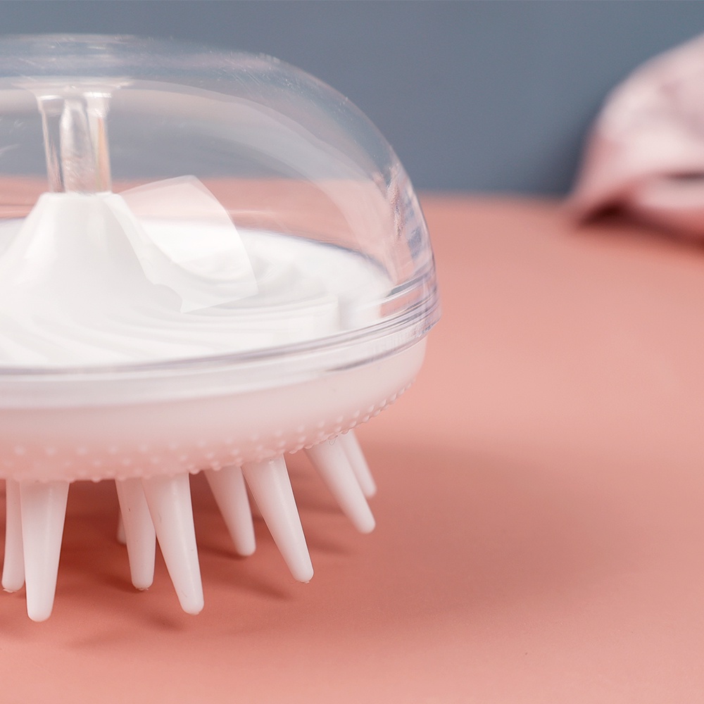 [Hàng mới về] Lược gội đầu mát xa da đầu bằng silicone kiểu con sứa