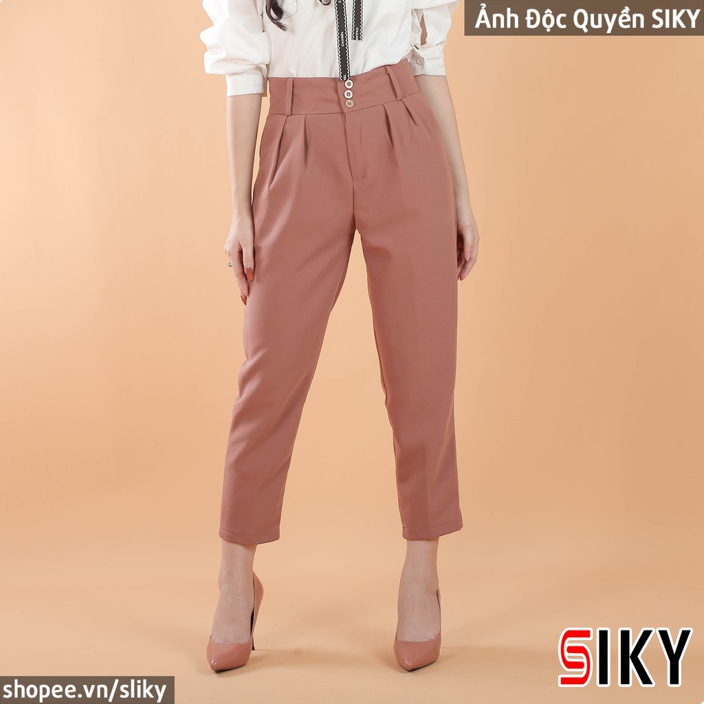 [ Mã FAMAYWA giảm 10K đơn 50K] Quần baggy nữ công sở cạp cao 3 khuy - OTUTA | BigBuy360 - bigbuy360.vn