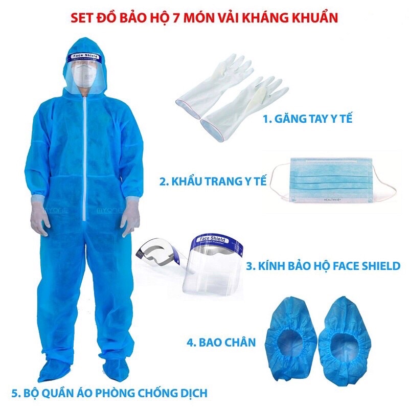 Bộ đồ bảo hộ y tế 7 món