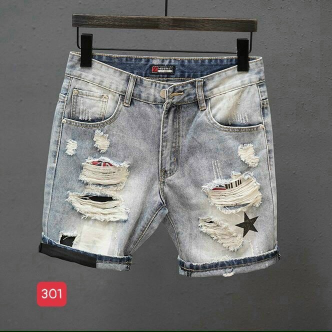 Quần Sọt Jean Nam màu Xanh, Quần Đùi Nam Chất Jean co giãn thời trang cao cấp MuradFashion ms1830 | BigBuy360 - bigbuy360.vn
