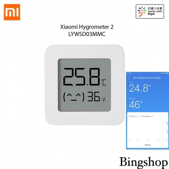 12.12 Hot Deals - Ẩm kế thông minh gen2 Xiaomi Mijia LYWSD03MMC - Smart Bluetooth Digital Thermometer Hygrometer