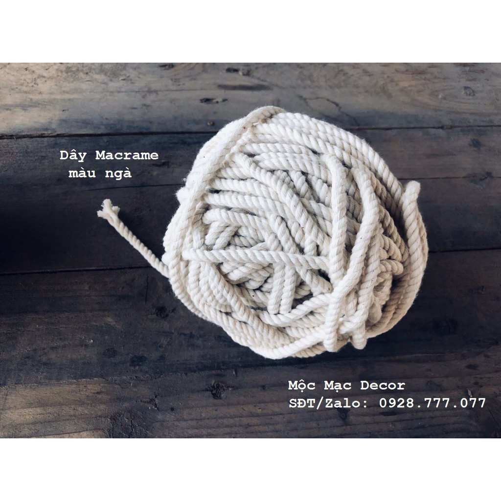 Dây thừng/macrame treo kệ, làm đồ trang trí