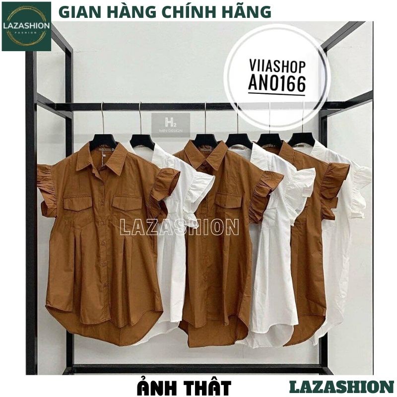 Áo sơ mi cánh tiên kiểu dáng hàn quốc ulzzang tiểu thư bánh bèo dễ thương, áo kiểu nữ - LAZASHION