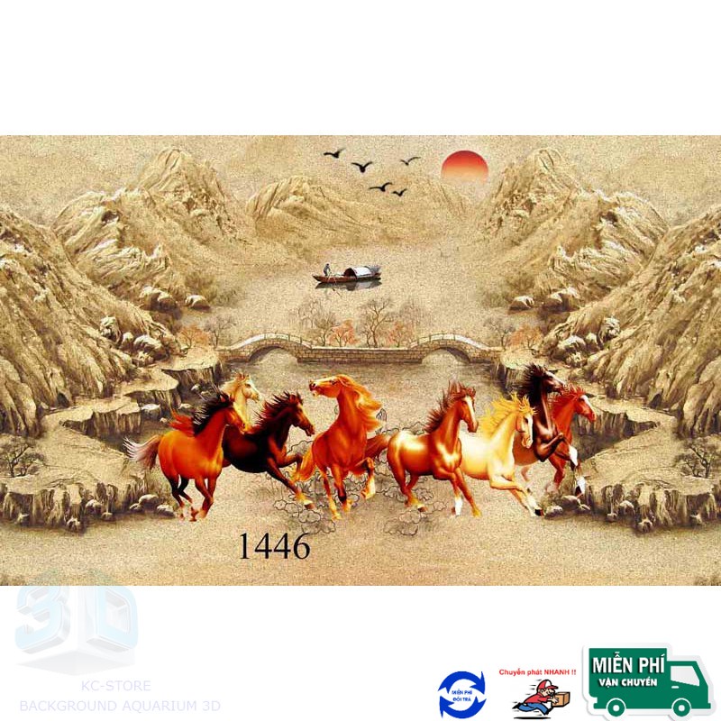 Tranh dán bể cá 3d nhiều kích thướt ( 60x40, 80x40, 80x50 , 90x50, 100x50...)