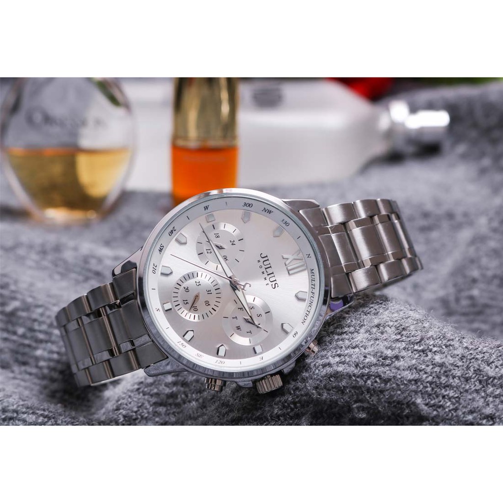 Đồng hồ nam JAH-113 Julius Homme Hàn Quốc dây thép (chọn màu)