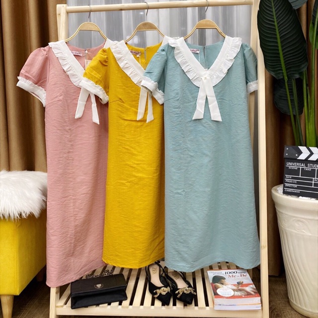 Váy bầu đũi cổ nơ A47