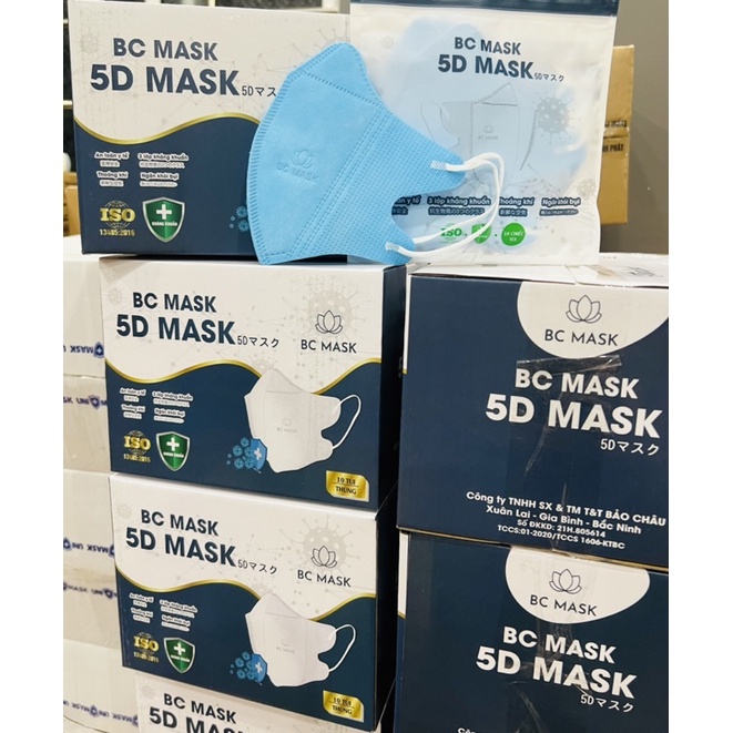 THÙNG 100c MIX ĐỦ MÀU KHẨU TRANG 5D BC