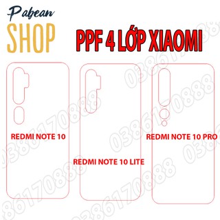 Dán lưng PPF 4 lớp chống va đập cho XIAOMI REDMI NOTE 10 / NOTE 10 LITE / NOTE 10 PRO
