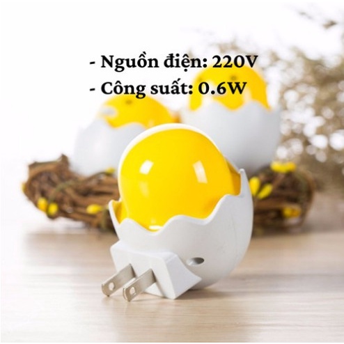 Đèn ngủ cảm ứng ánh sáng thông minh tự động sáng hình quả trứng gà con dễ thương giá rẻ | BigBuy360 - bigbuy360.vn