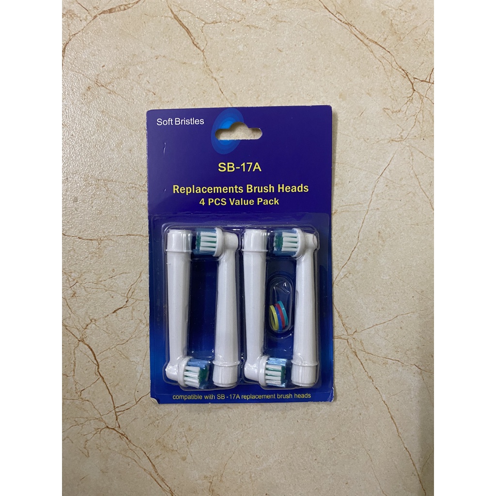 Set bộ 4 đầu bàn chải đánh răng điện cho máy Oral B lông mềm