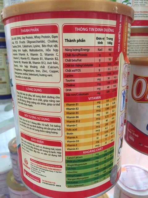 Sữa Origin viện dinh dưỡng