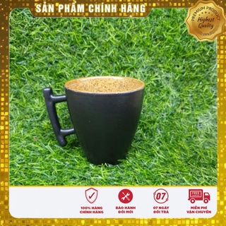 Cốc sứ 2 màu có quai cành cây độc lạ, H8 × D7, dung tích 140ml. Cốc gốm Bát tràng cao cấp uống trà xanh, uống cafe