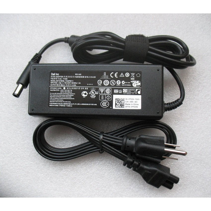 Sạc Laptop DELL 19.5V-3.34A 65W &amp; 19.5V-4.62A 90W Đầu kim NHỎ (Adapter DELL 19.5V-3.34A 65W &amp; 19.5V-4.62A 90W) bh 6T