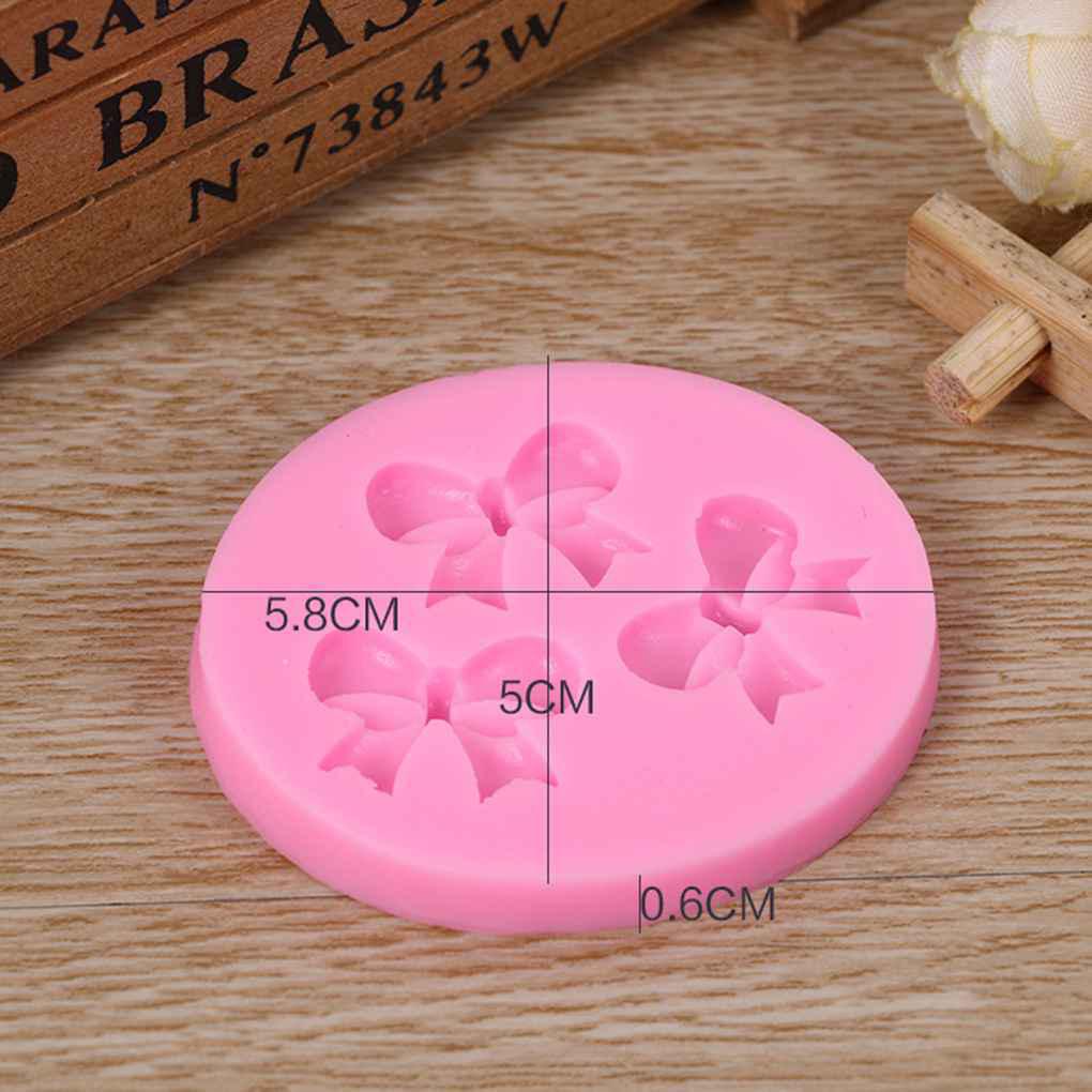 Khuôn Silicone 3 Ngăn Tạo Hình Nơ Trang Trí Bánh