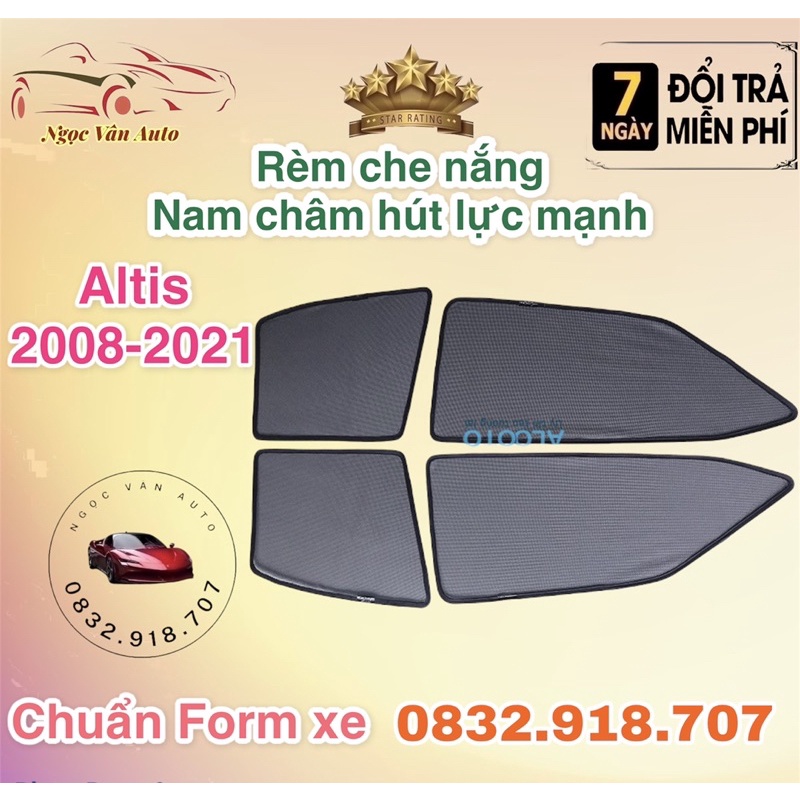 Rèm Che Nắng Nam Châm Altis 2008 - 2021 hàng loại 1