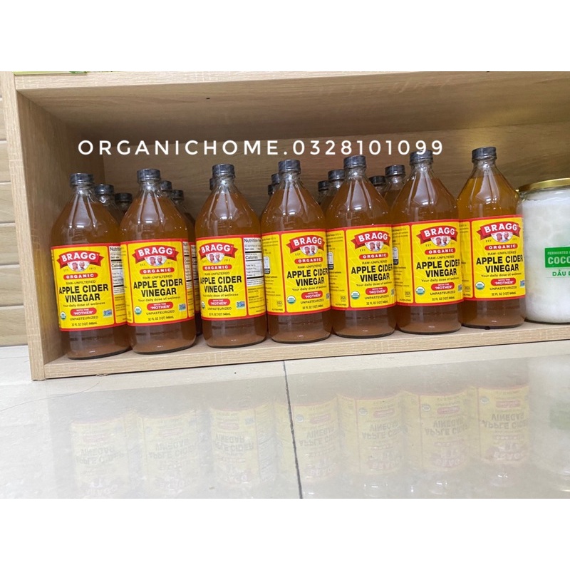 Giấm táo hữu cơ Bragg 473ml & 946ml - Hàng Mỹ