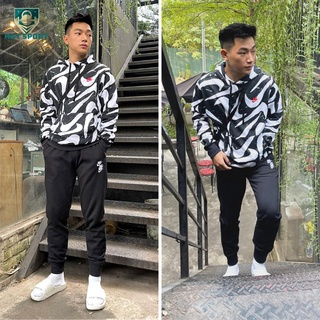 Bộ nỉ nam set logo nik...đen phảy trắng