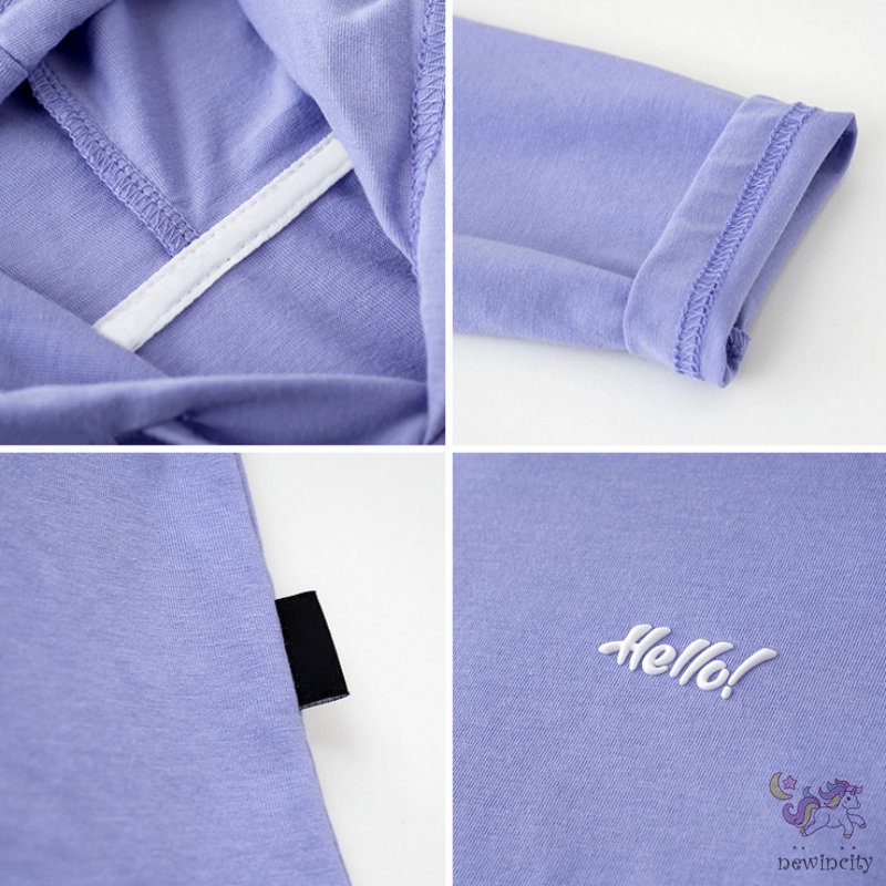 Áo Hoodie Tay Dài Vải Cotton Phong Cách Hàn Quốc Thời Trang Mùa Thu Xinh Xắn Cho Bé
