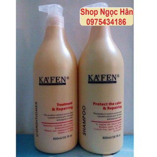 Cặp dầu gội và dầu xả cho tóc uốn nhuộm kafen vàng