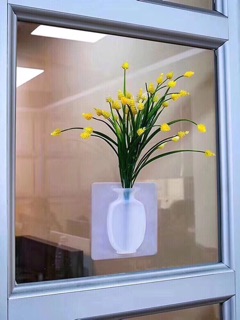 Bình hoa silicon dán tường độc đáo