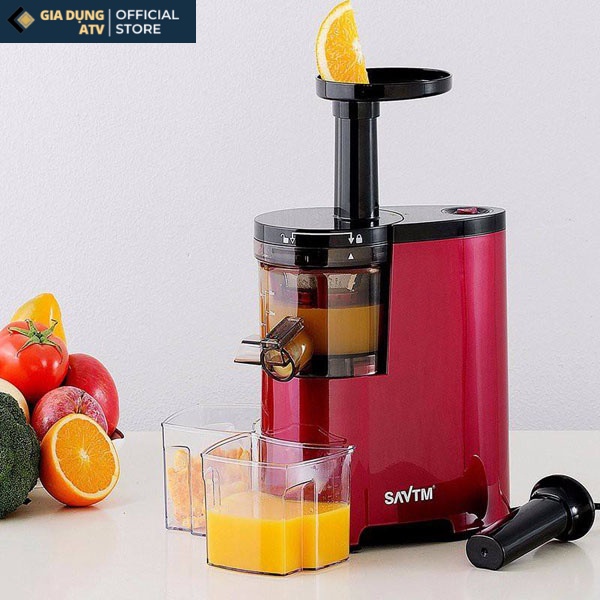 Máy ép chậm , máy ép trái cây , máy ép hoa quả SAVTM JE 07 ép kiệt bã đến 95% dễ dàng tháo lắp vệ sinh bảo hành 6 tháng