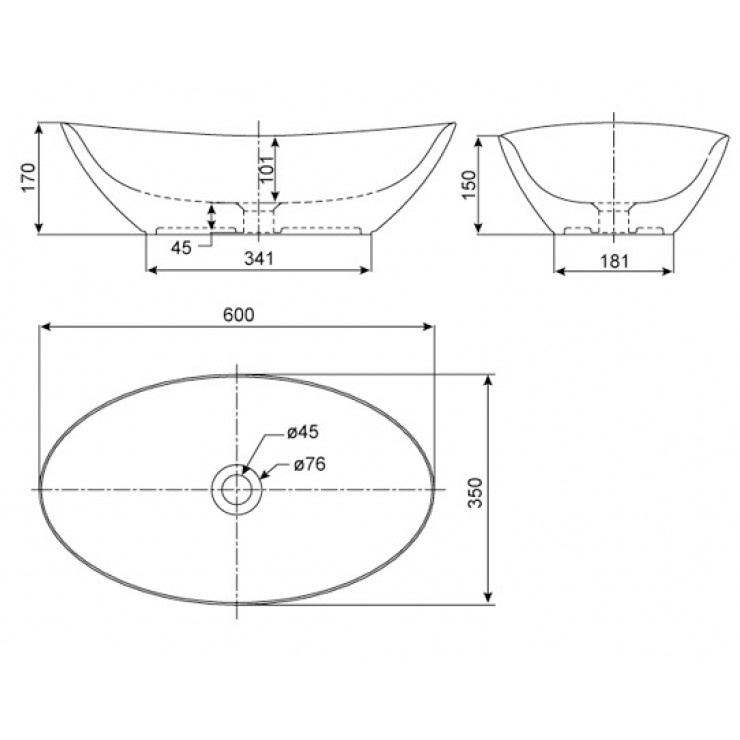 Chậu rửa lavabo Ova đặt bàn American Standard WP-F608