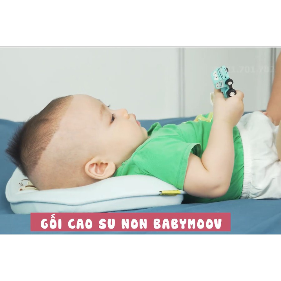 [Cam kết chât lượng] Gối cao su non JJovce babymoov chính hãng chống méo bẹp đầu cho bé yêu