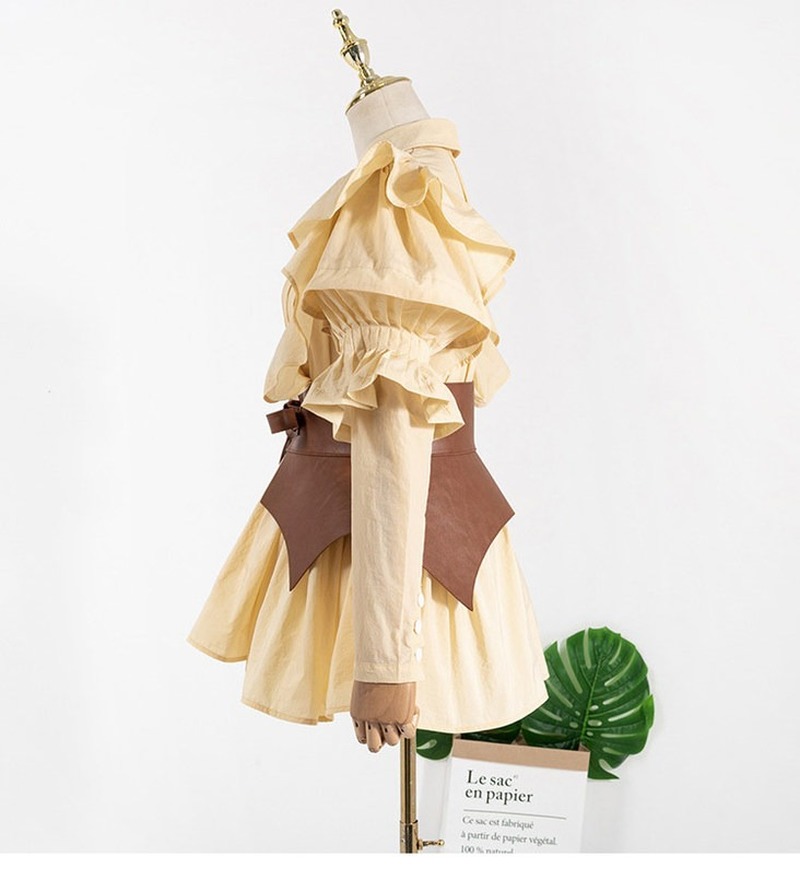 Set Áo Sơ Mi Dài Tay + Chân Váy Thời Trang Dành Cho Nữ