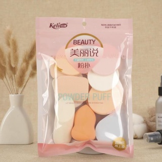 Full túi 13 mút trang điểm kem nền phấn phủ KELI Puff Sena Beauty DOM4