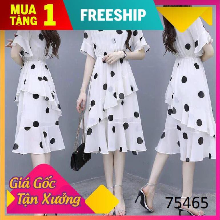 Đầm Lụa Phối Bi Tay Lỡ Nữ Đáng Yêu -75465