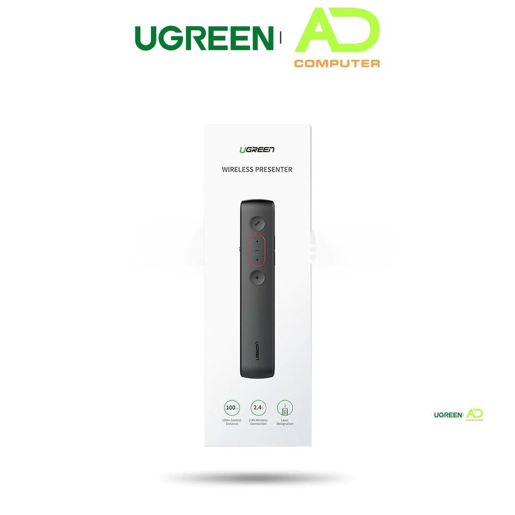 Bút trình chiếu PowerPoint Laser hãng UGREEN LP180 60327 không dây điều khiển từ xa 100m (sử dụng pin AAA)