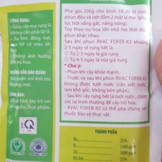 Thuốc giúp rụng lá mai