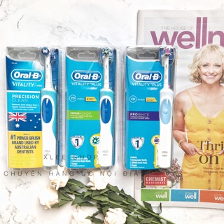 Bàn chải điện Oral B Vitality Plus các loại: Precision Clean, Floss action, Sensitive Clean