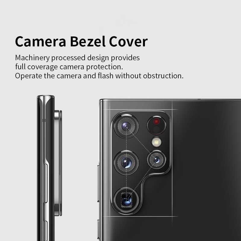 Nắp nhôm JANSIN bảo vệ camera sau thích hợp cho Samsung Galaxy S22 Ultra 5G S22 S22 Plus