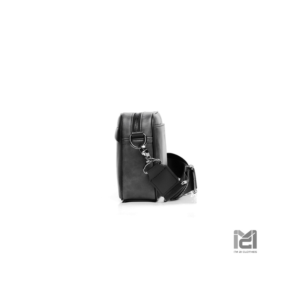 Túi đeo chéo mini unisex nam nữ da cao cấp cá tính thời trang chống nước dây kéo YKK 20 x 15 x 6 cm