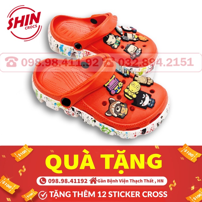 dép cross💖FREESHIP💖dép cross vảy sơn đỏ đế lượn sóng SHINCR123KL tặng thêm 12 sticker cross | Shopee Việt Nam