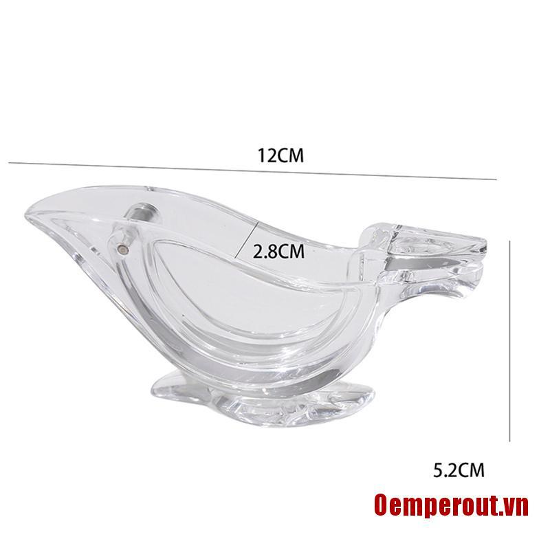 Oemperout❤Acrylic Lemon Clip Transparent Fruit Juicer Home Kitchen Bar Gadget Boat Shape