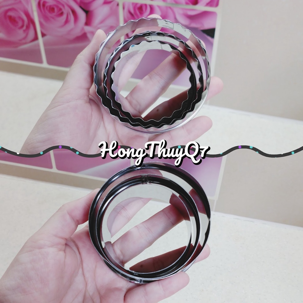 Khuôn tròn, viền hoa cắt bánh quy /13.23/- HongThuyQ7