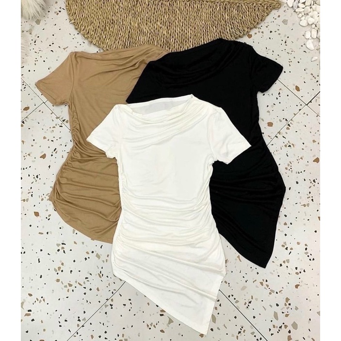 ÁO THUN LẠNH VẠT NHỌN DÁNG ÔM CO GIÃN TỐT CHẤT MÁT MS11989