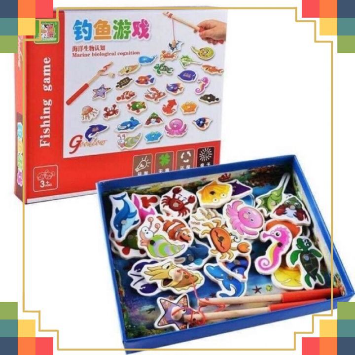 Bộ Đồ Chơi Câu Cá Bằng Gỗ